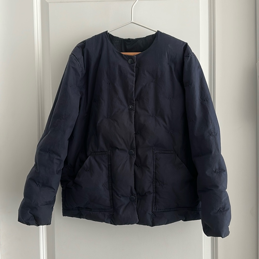 Bonpoint girls jacket. Size 12. Navy. Embroidered cherries